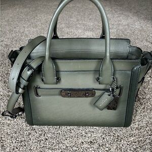 Authentic Coach purse in dark sage green